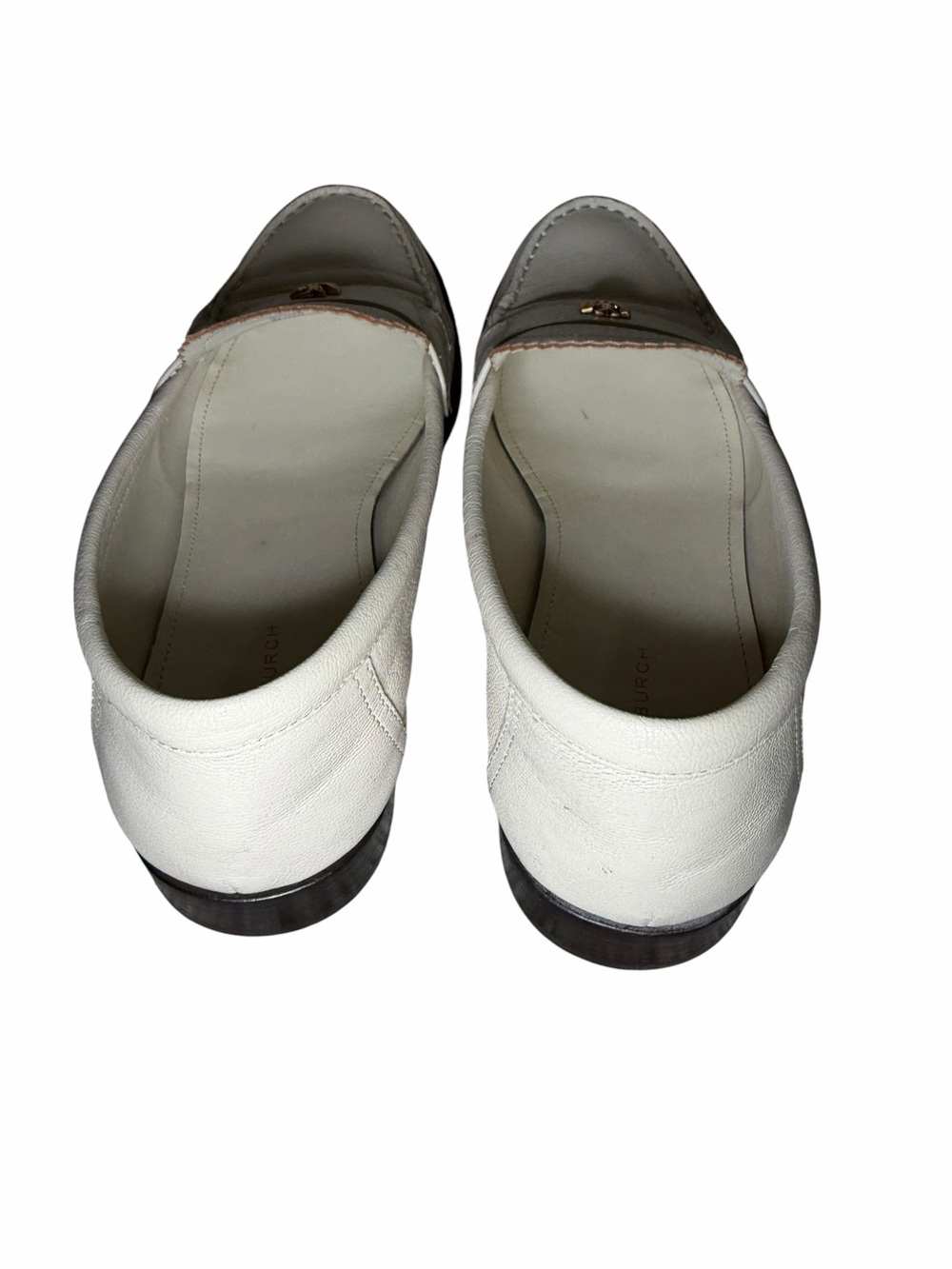 Tory Burch Classic Scalloped Leather Loafers New Ivory Size 8 - Picture 5 of 8